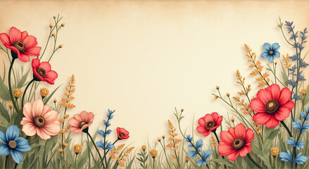 Wall Mural - poppies