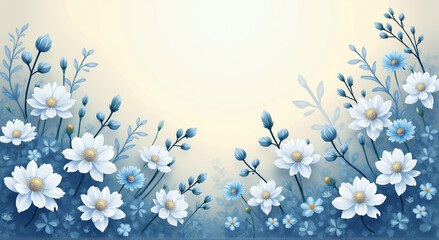 Wall Mural - spring flowers background