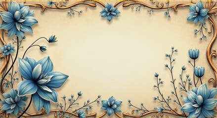 Sticker - flowers background