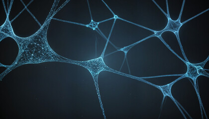 Wall Mural - Detailed neural connections up close, artificial intelligence wallpaper