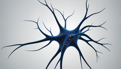 Wall Mural - Neurons, neural network, artificial intelligence art | A Neuron activation up close