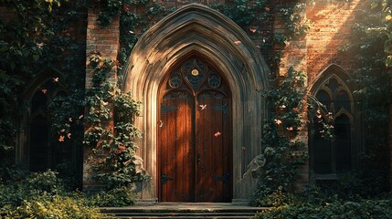 Sticker - Gothic Architecture: An Enchanting Doorway