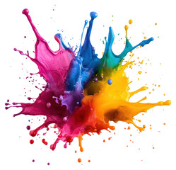 Wall Mural - png vibrant colorful paint splash artwork