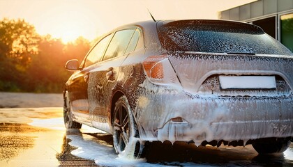 snow covered car