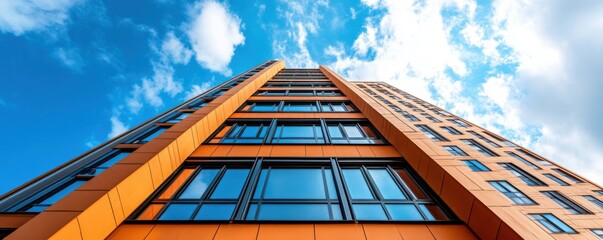 Wall Mural - Modern Building Facade Against Blue Sky