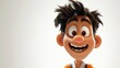 © Penatic Studio - Close-up of a 3D Animated Boy with Brown Hair and a Big Grin