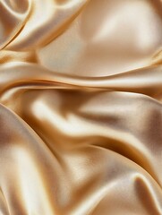 Canvas Print - Abstract Background of Golden Satin Fabric, Elegant and Luxurious Texture