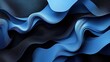 © thanawat - A captivating abstract wave of blue and black fabric, creating a sense of movement and depth in a modern design.