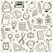 © One Pixel Studio - Collection of a hand drawn school supply. Cute stationery icons. Vector illustration