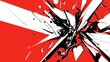 © Voilla - Shattered glass explosion in red, black, and white abstract design