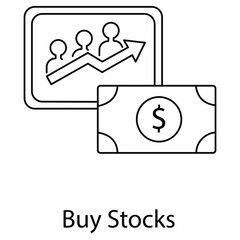 Wall Mural - Buy Stocks Icon. Vector Icon Design