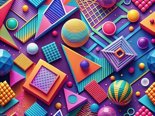 Vibrant Y2K Shapes and Patterns for Retro Aesthetic Backgrounds and Designs in Modern Visuals