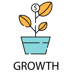 Wall Mural - Growth Icon. Vector Icon Design