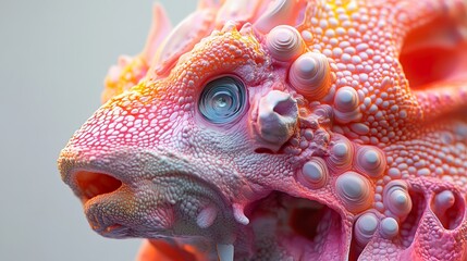 Wall Mural - abstract creature: a close-up look at a fantasy monster