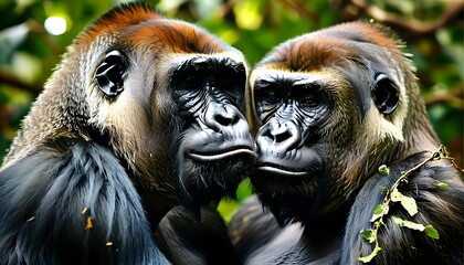 Heartwarming Encounter Between Gorilla and Sloth in the Lush Canopy