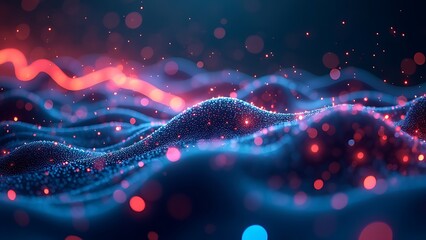 Wall Mural - digital background for tech, ai, data, audio, graphics