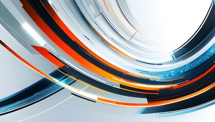 Wall Mural - Futuristic Abstract Background Featuring Modern Technology and Vibrant Gradient Graphics for Presentations