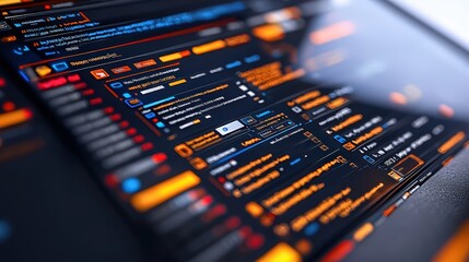 AI Powered Web Design Interface  Futuristic Digital Layout with User Interaction Data