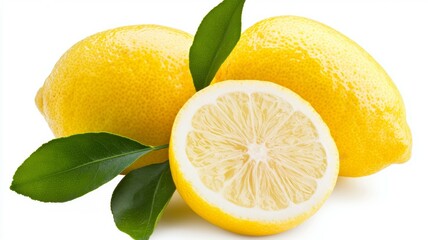 Poster - Two lemons with one cut in half