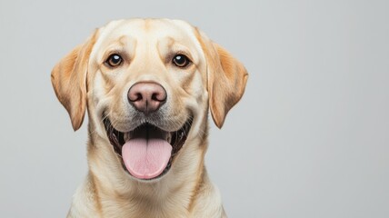 A happy dog with its tongue out