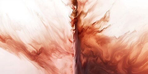 Wall Mural - abstract background with swirls of brown and white, creating a flowing, ethereal effect.
