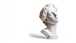 © Space Priest - A white statue of a woman's head is sitting on a white background