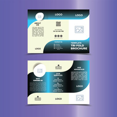 Abstract trifold brochure template illustration