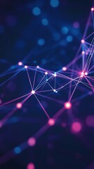 Wall Mural - dynamic background featuring interconnected points and lines for visual appeal