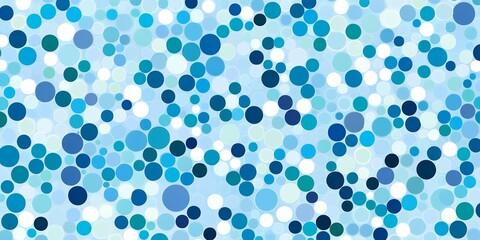 Wall Mural - Abstract background with blue and white circles of various sizes on a light blue background. A perfect addition to any design project.