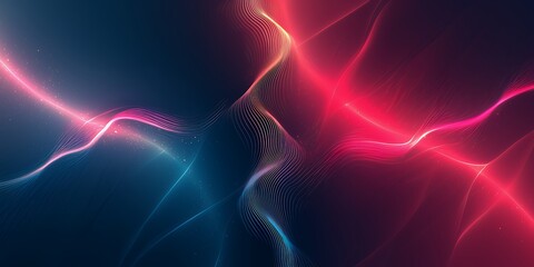 Wall Mural - Abstract background with glowing red and blue lines, perfect for a modern design project.