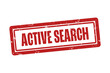 © lhphotos - Active Search. A red stamp isolated on white background.