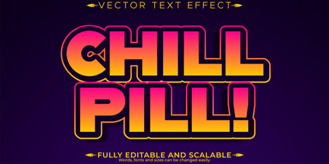 Poster - Retro sticker text effect, editable 70s and 80s text style