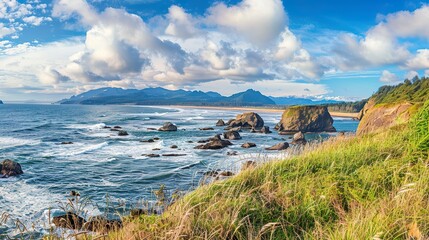 Sticker - Oregon_Coast_Nature_landscape_rugged_shoreline