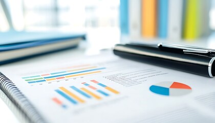 Poster - Business Plan with Key Performance Indicators on Clean White Surface
