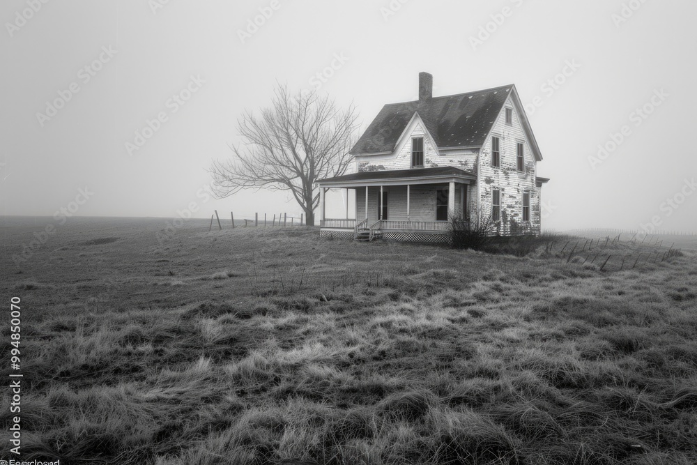 Stark portrayal: black and white depiction of Great Depression's drama, capturing intense hardship, emotional struggles, bleak realities of turbulent era through striking contrasts, powerful imagery.