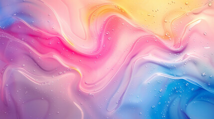 Poster - abstract background with colorful gradient liquid waves