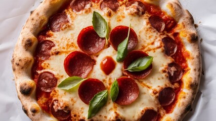 Close up of pizza - Generative AI