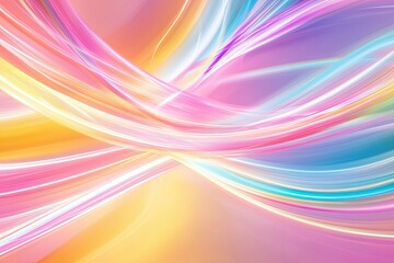 Neon Light Trails: Bright neon light trails curving and weaving. Abstract colourful, glowing, rainbow background