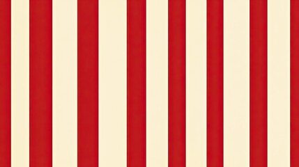 Wall Mural - Abstract Pattern of Red and Cream Vertical Stripes