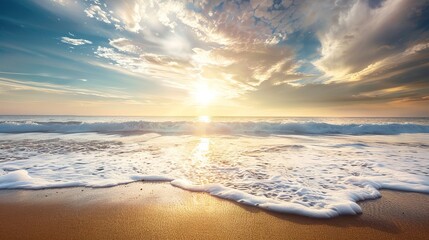 Wall Mural - Spring_Morning_sunset_Ocean_beautiful_nature