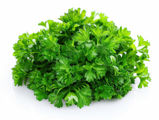 fresh parsley isolated on white background