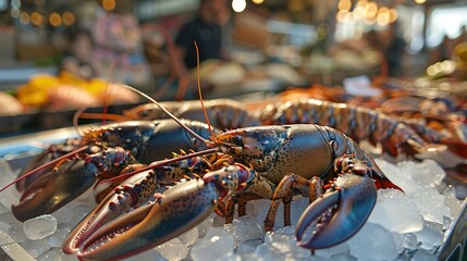 Wall Mural - Premium Fresh Lobster Seafood