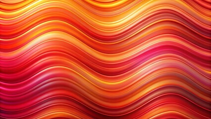 Wall Mural - Abstract Wavy Background with Smooth, Vibrant, and Dynamic Lines in Red, Orange, and Yellow Hues