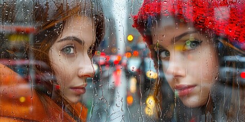 Wall Mural - portrait of a girl with a veil