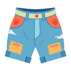 Denim Shorts vector illustration