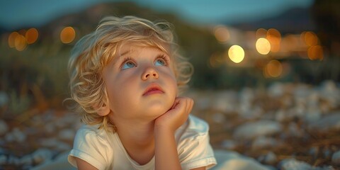 Wall Mural - portrait of a little girl