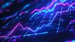 © Tackey - Colorful digital stock market graph with neon lines and glowing effects, illustrating financial trends and data visualization.