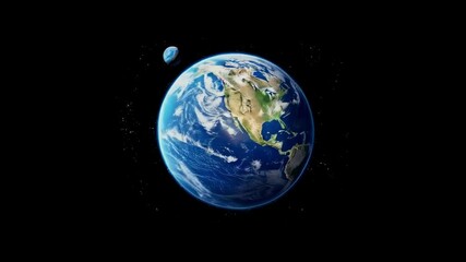 Wall Mural - Zoom Planet earth from space Planet earth