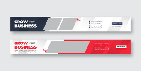 Wall Mural - digital marketing large web banner, social cover template, horizontal web banner or corporate busine