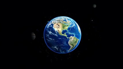 Wall Mural - Zoom Planet earth from space Planet earth